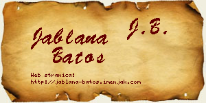Jablana Batos vizit kartica